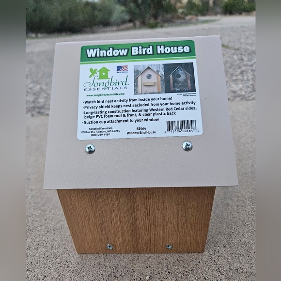 Window Bird House by Song Bird Essentials 6" W x 8" x 6" D Brand New - Picture 7 of 9